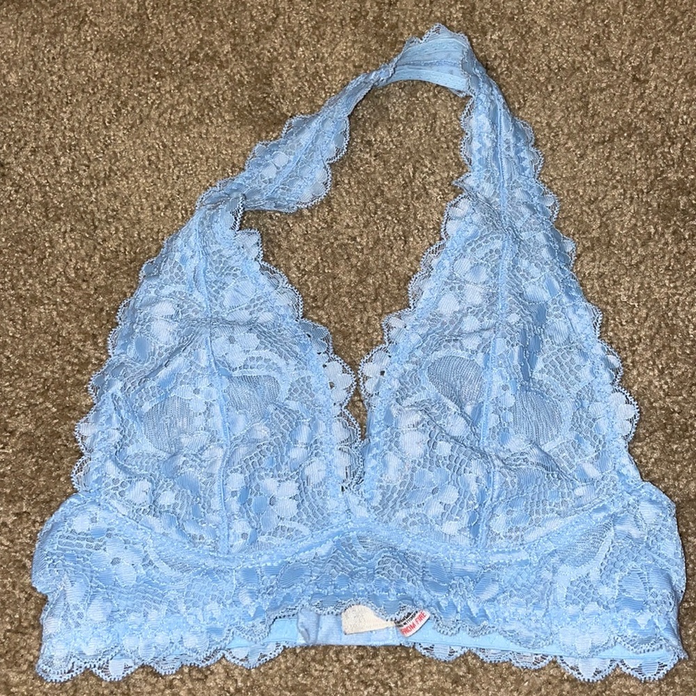 Women’s XS Free People Halter Bralette Light Blue